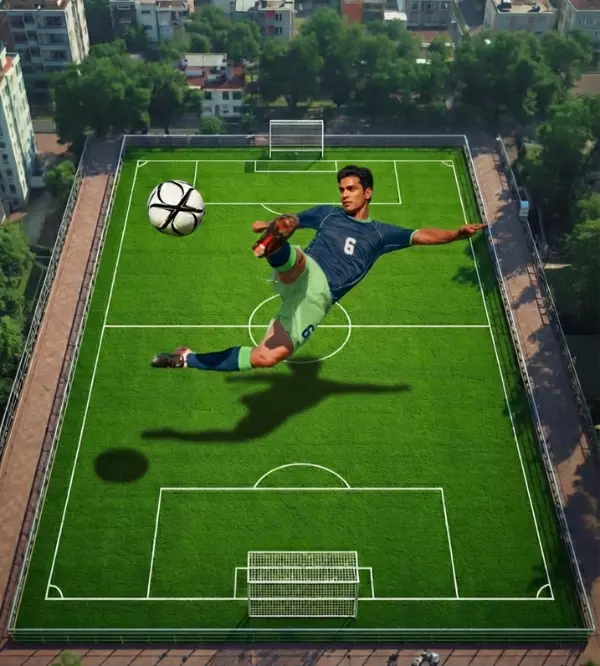 Football turf in assam